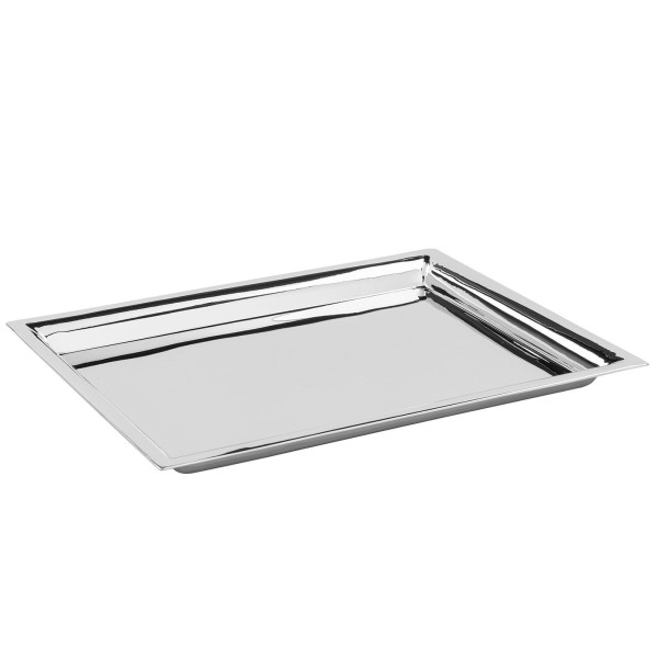 Fink rechteckiges Edelstahltablett 34x24 cm Serviertablett für Obst, Früchte & Snacks - Art.-Nr. 155472