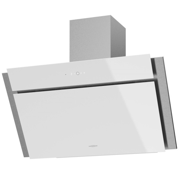 Oranier breite weiße schräge Edelstahl Umluft Wandhaube 90 cm Scala