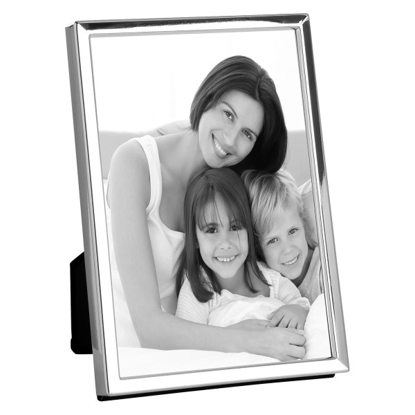 Fink versilberter Fotorahmen 13x18 cm Bilderrahmen mit glatter Leiste - Art.-Nr. 133059