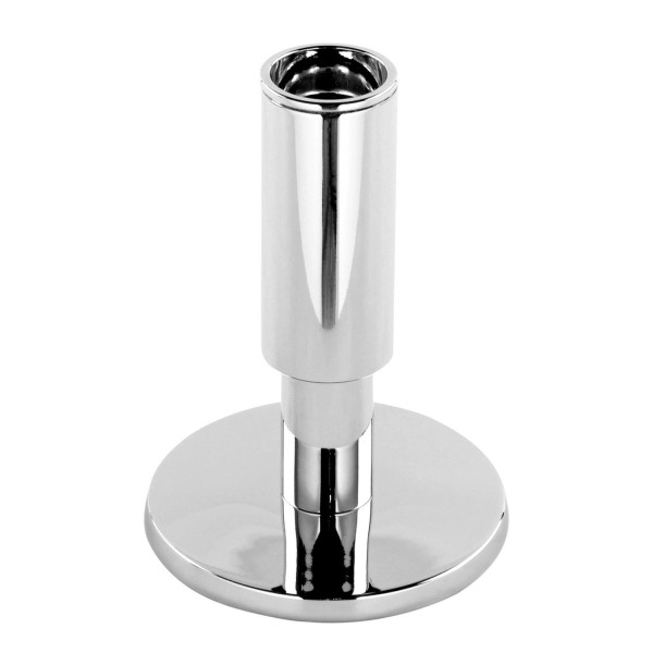 Fink silberner Kerzenhalter 12 cm für Stabkerzen glänzend vernickelter Kerzenleuchter - Art.-Nr. 158641