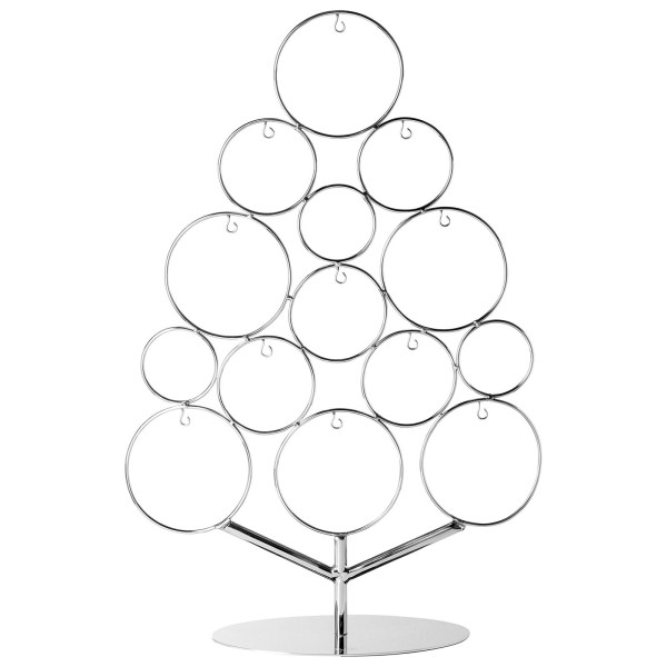 Fink großer Edelstahl Deko Tannenbaum 64 cm zum Aufstellen für Anhänger oder Amulette - Art.-Nr. 151227