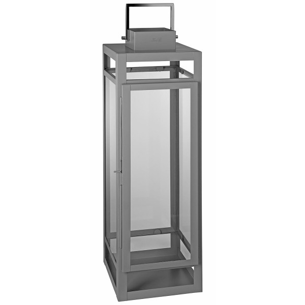 Fink große graue Laterne 58 cm Windlicht für Stumpenkerzen oder LED-Kerzen - Art.-Nr. 147062