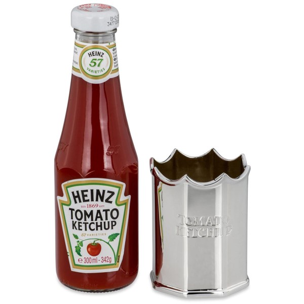 H.Bauer jun. Ketchup Flaschen Ständer glatt poliert - Art.-Nr. 4585ver versilberter