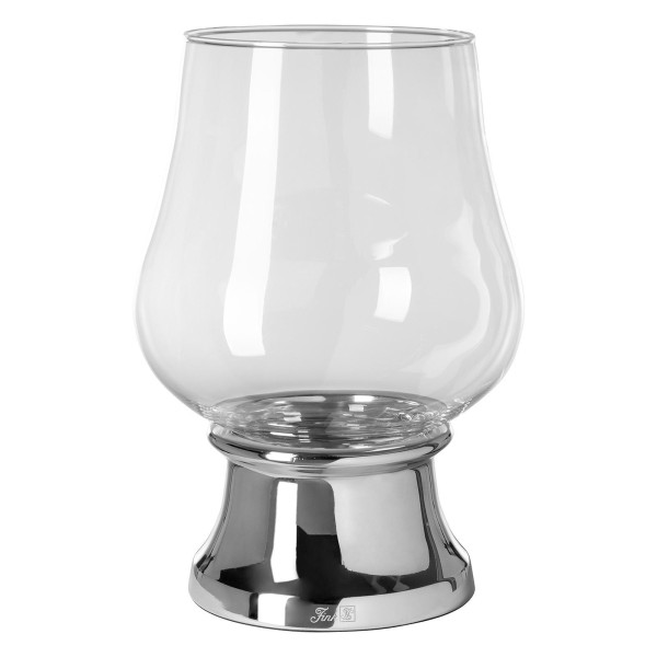 Fink Windlicht mit Tulpenglas 37 cm Aluminium Kerzenhalter für Stumpenkerzen - Art.-Nr. 146324