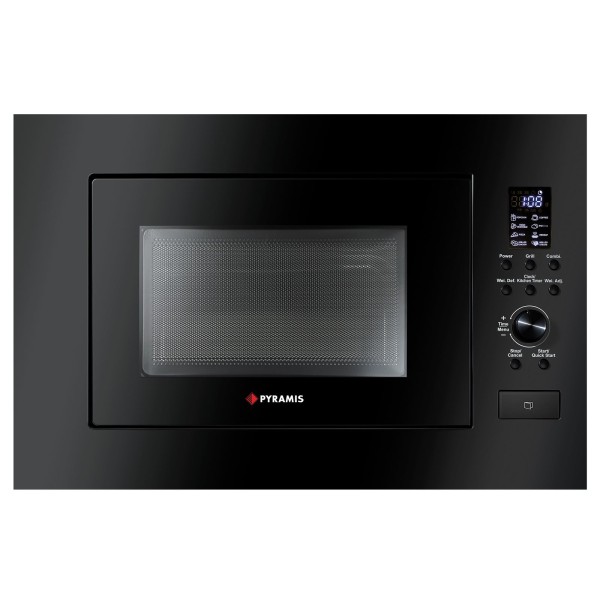 schwarze Einbau Mikrowelle 60 cm 23 Liter für Hochschränke