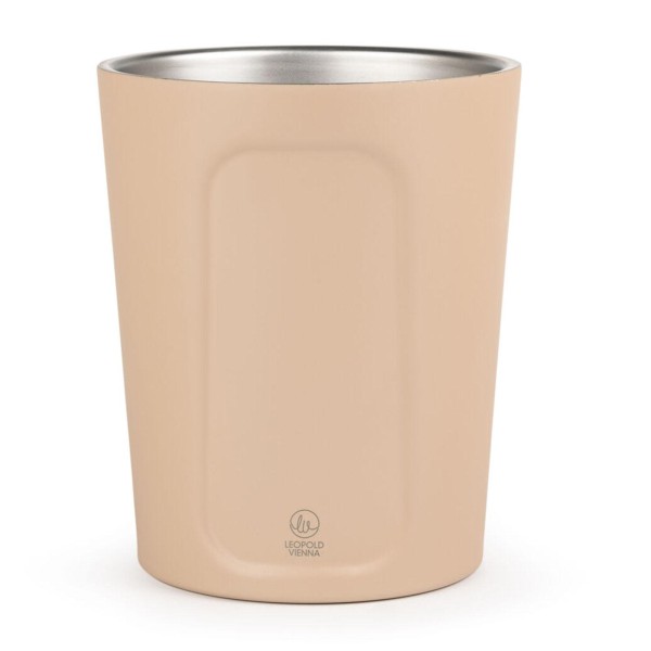 Leopold Vienna Sektkühler Ø 17 x 21 cm Edelstahl beige doppelwandiger Flaschenkühler