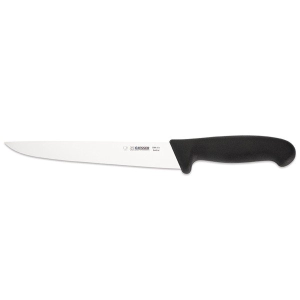 Giesser langes Stechmesser 21 cm gerader Klingenrücken & starke Messerklinge schwarz - Art.-Nr. 3005 21