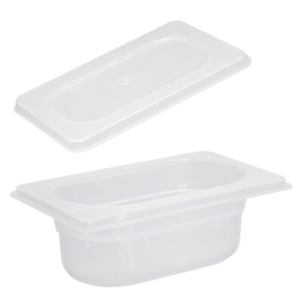 Schneider PP Gastro-Behälter 1/9 mit Deckel 6.5 cm tiefer Gastronorm Einsatz