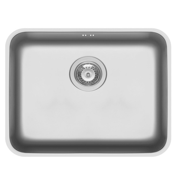 Edelstahl Unterbaubecken 50 cm 1 Becken ohne Hahnloch