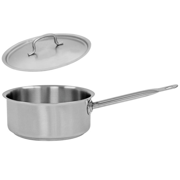 Schneider Stieltopf 20 cm Induktion 2,8 Liter 18/10 Edelstahl Kasserolle mit Deckel