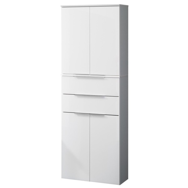 Fackelmann breiter Doppel-Hochschrank 176 cm hoch mit 2 Schubladen Kara |  MM-ComSale