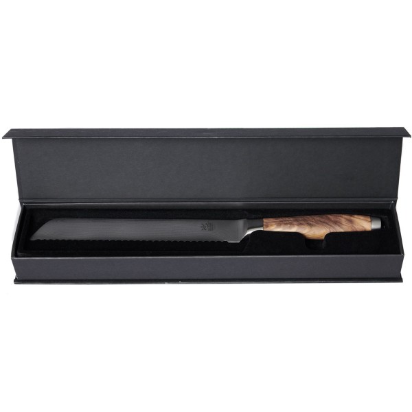 Gehring langes schmales Damast Brotmesser 20 cm mit Holzgriff