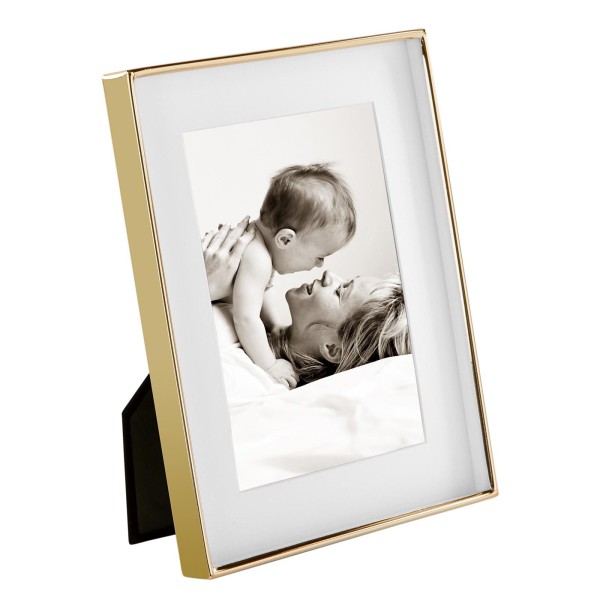 Fink Bilderrahmen Fotomaß 10x15 cm goldfarbene Leiste Fotorahmen - Art.-Nr. 133025