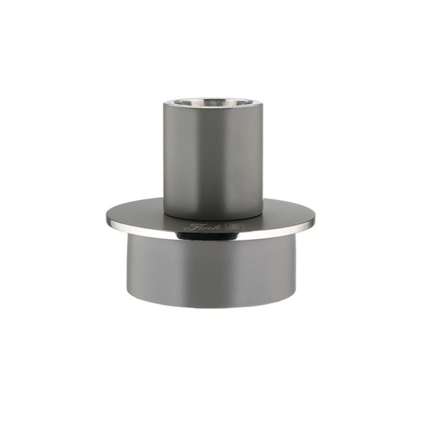 Fink grauer Kerzenhalter 6.8 x Ø 8 cm Aluminium Edelstahl Kerzenständer beidseitig verwendbar - Art.-Nr. 140276