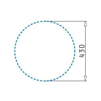 runde Edelstahl Einbauspüle Ø 45 cm 1 Becken | MM-ComSale