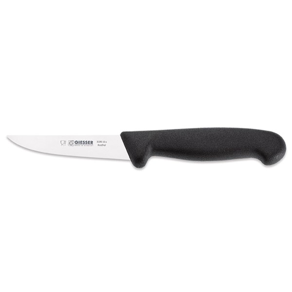 Giesser kurzes Messer für Geflügel 10 cm stabile Klinge & rutschsicherer Griff schwarz - Art.-Nr. 3185 10