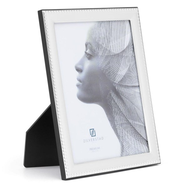 Zilverstad silberner Bilderrahmen 13x18 cm Miro Silver Fotorahmen mit feinem Perlrand