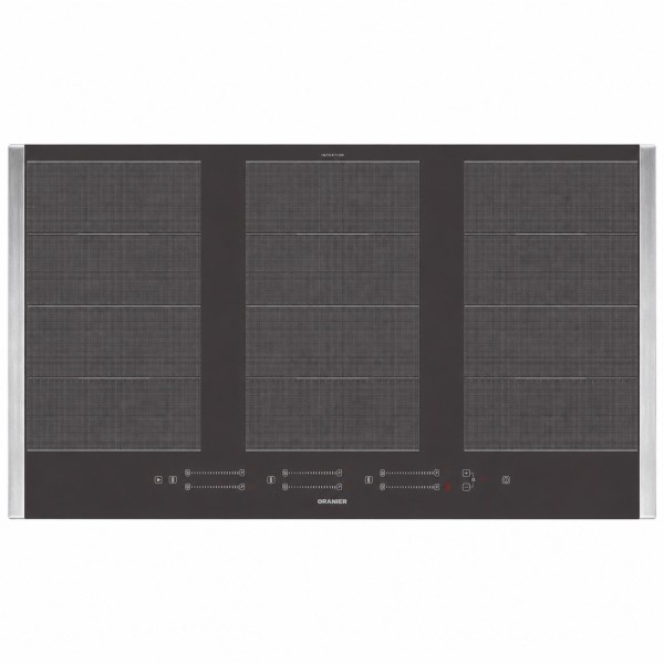 Oranier Flächen Induktionskochfeld 90 cm Matt FLI790 mit Multi-Slider & Seitenleisten Seitenleisten Edelstahl