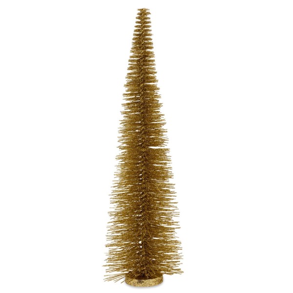 großer goldener XXL Deko Glitzer Tannenbaum 55 cm hoch Ø 15 cm - Art.-Nr. 5313