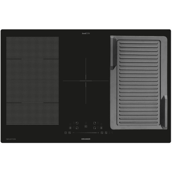 Oranier Kochfeld Flächen-Induktion 80 cm FLI580 mit Slider-Bedienung inkl. Grillplatte Modell 1