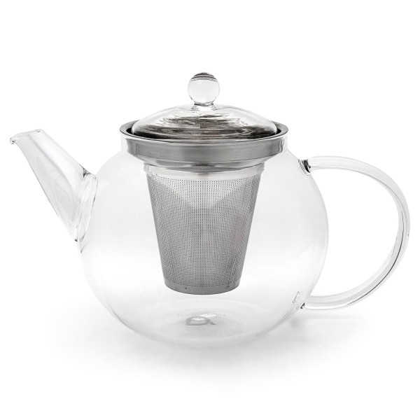 Bredemeijer große einwandige Glas-Teekanne 1.2 Liter mit Teesieb