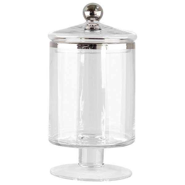 Fink große Glas-Bonbonniere 29 x 17 cm gläserne Keksdose mit Deckel und Standfuß - Art.-Nr. 111011