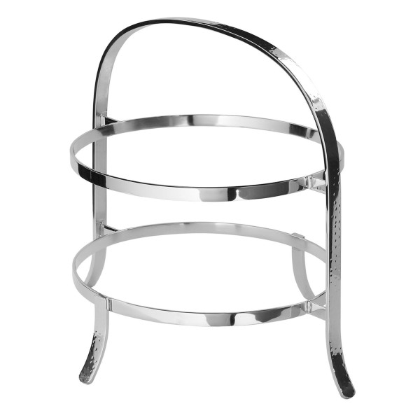 Fink 2-stöckige Teller-Etagere 35x32 cm aus Edelstahl gehämmerter Tellerständer - Art.-Nr. 155077