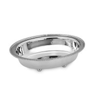 kleine ovale versilberte Deko Schale 18 x 13 cm mit Perlenrand - Art.-Nr. 6364 kleine ovale versilberte Deko Schale 18 x 13 cm mit Perlenrand - Art.-Nr. 6364