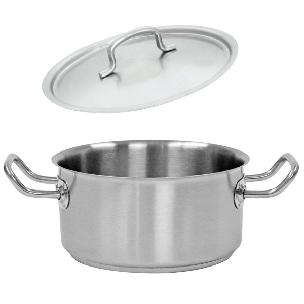 Schneider Bratentopf 24 cm Induktion 4,4 Liter 18/10 Edelstahl Schmortopf mit Deckel