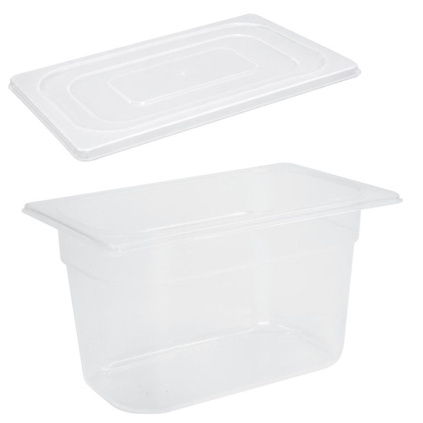 Schneider PP Gastronorm-Behälter 1/4 mit Deckel 15 cm tiefer Gastro Speisen-Einsatz