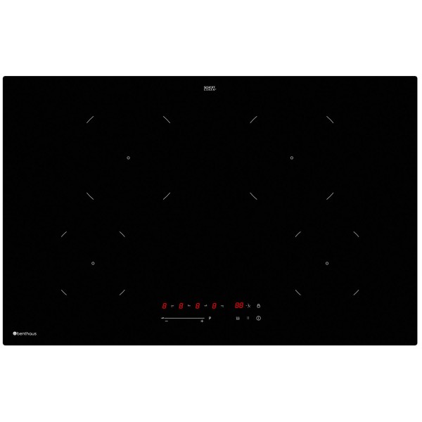 Benthaus mattes Induktionskochfeld 80 cm autark - Glaskeramik mit Mono Slider, Topferkennung & Booster-Funktion