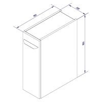 Vorschau: Fackelmann schmaler Bad Unterschrank 20 cm Apothekerauszug Luxor braun - Maß-Skizze Vorschau: Fackelmann schmaler Bad Unterschrank 20 cm Apothekerauszug Luxor braun - Maß-Skizze