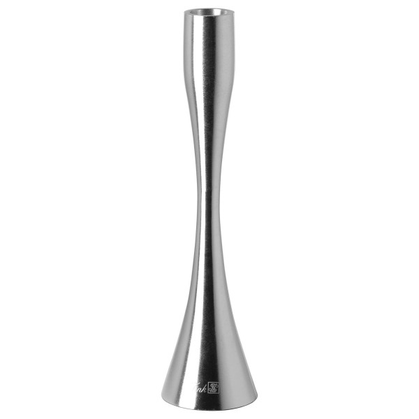 Fink hoher Kerzenhalter für Stabkerzen 30 cm matt vernickelt schlankes Design - Art.-Nr. 140257