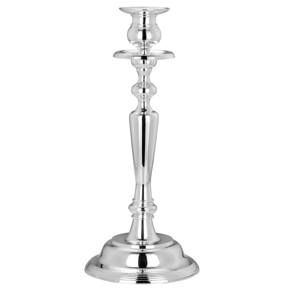 Kerzenleuchter 30 x Ø 13 cm versilberter Kerzenständer für Stabkerzen - 1 Stück