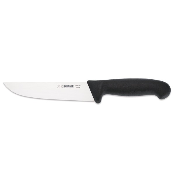 Giesser Schlachtmesser 16 cm mit starker breiter Messerklinge schwarz - Art.-Nr. 4005 16