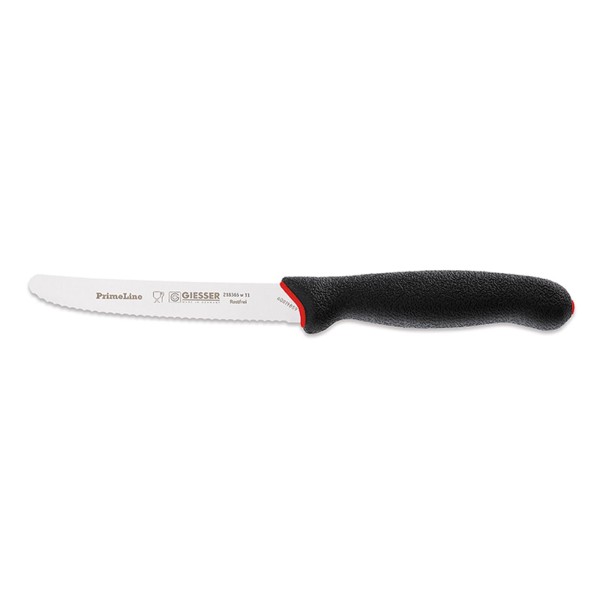 Giesser Universalmesser 11 cm schwarz abgerundete Wellenschliff-Klinge - Art.-Nr. 218365 w 11