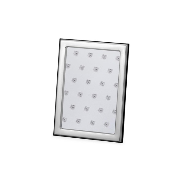 kleiner versilberter Fotorahmen 9 x 13 cm schmaler Rahmen glatt poliert - Art.-Nr. 30141ver