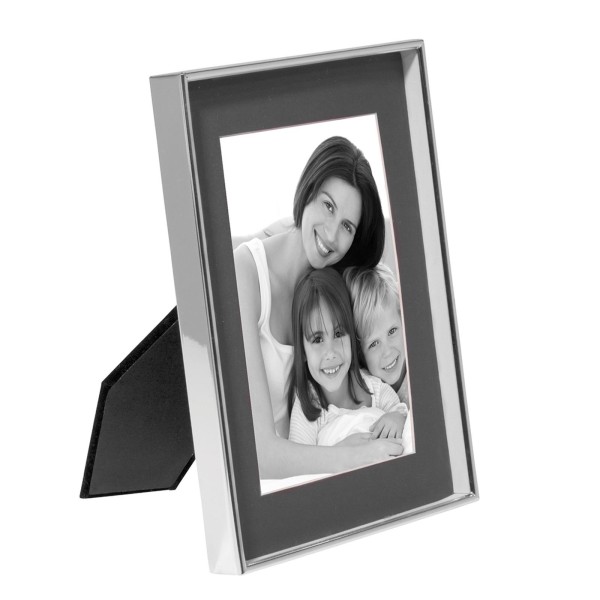 Fink Bilderrahmen Fotomaß 13x18 cm grau-versilberte Leiste Fotorahmen - Art.-Nr. 133190