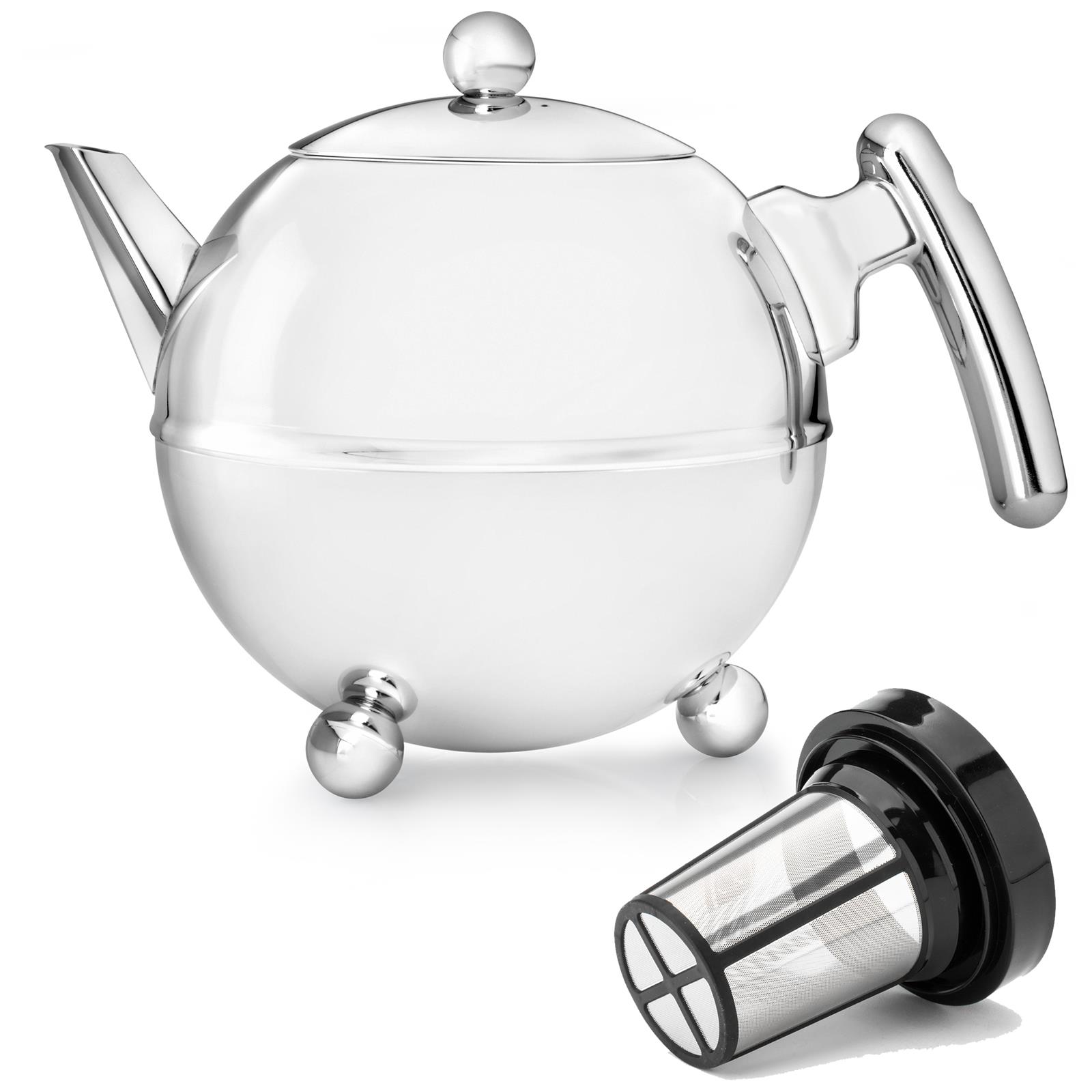 Bredemeijer große Edelstahl Teekanne 1.2 L doppelwandig & Filter-Sieb |  MM-ComSale | Teekannen