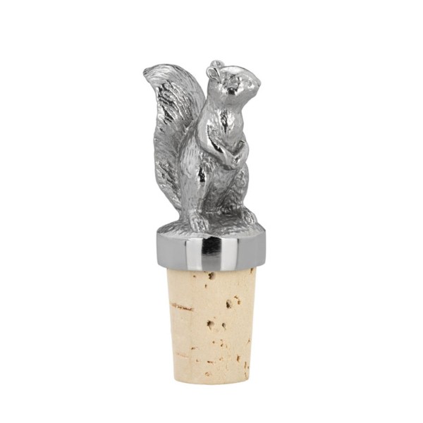 Edelstahl Flaschenkorken Motiv Eichhörnchen Flaschenverschluss 7.5 x Ø 2.5 cm