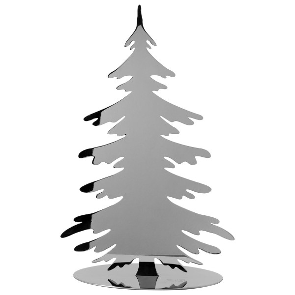 Fink Edelstahl Deko-Tannenbaum 35 cm silbern glänzender Dekobaum zum Aufstellen - Art.-Nr. 151201