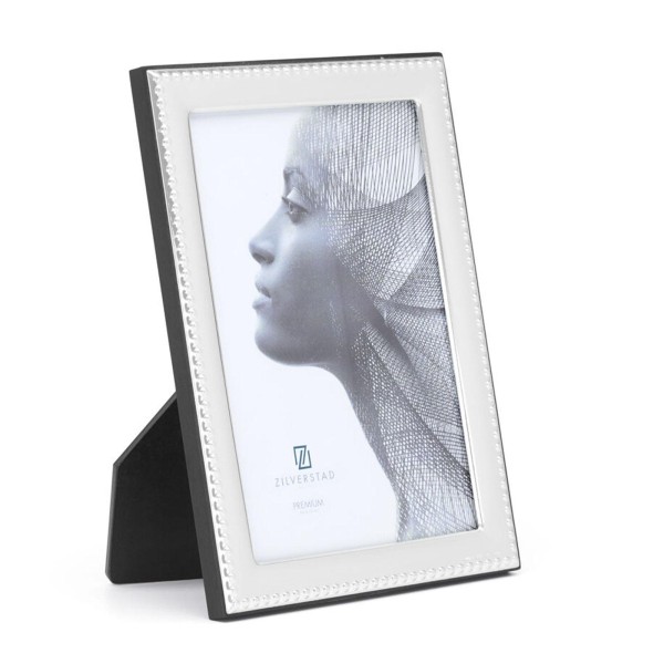 Zilverstad silberner Bilderrahmen 10x15 cm Miro Silver Fotorahmen mit feinem Perlrand