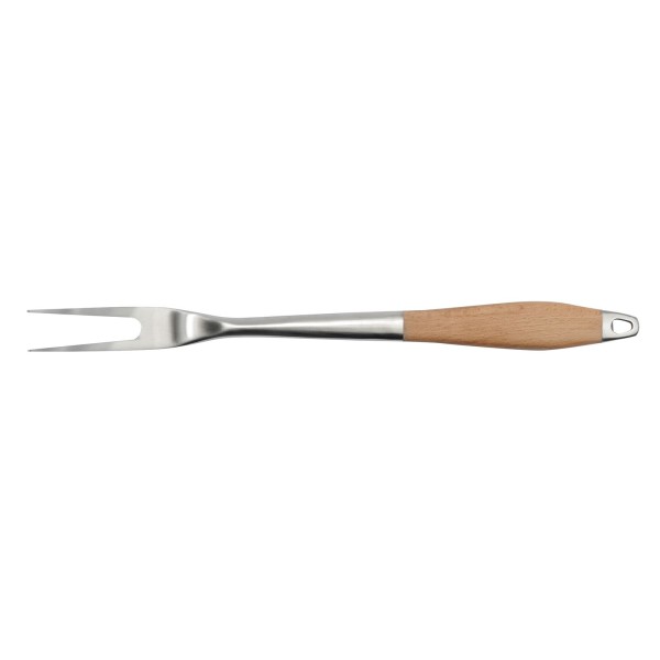 Leopold Vienna lange Edelstahl Grillgabel mit Holzgriff ca. 45 cm