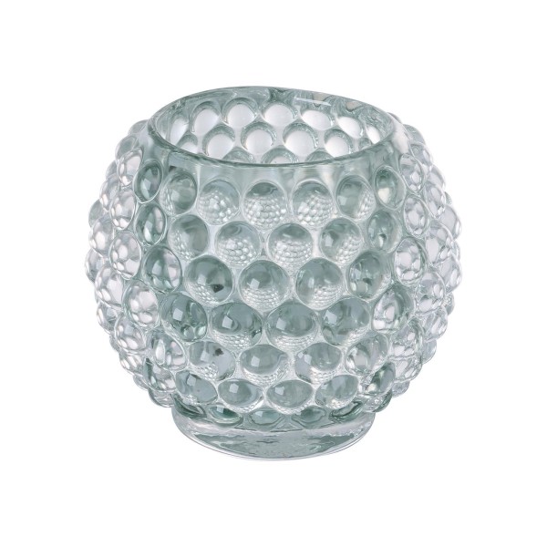 Fink kleiner Glas-Teelichthalter Ø 9 cm mintfarben genoppter Kerzenhalter - Art.-Nr. 116078