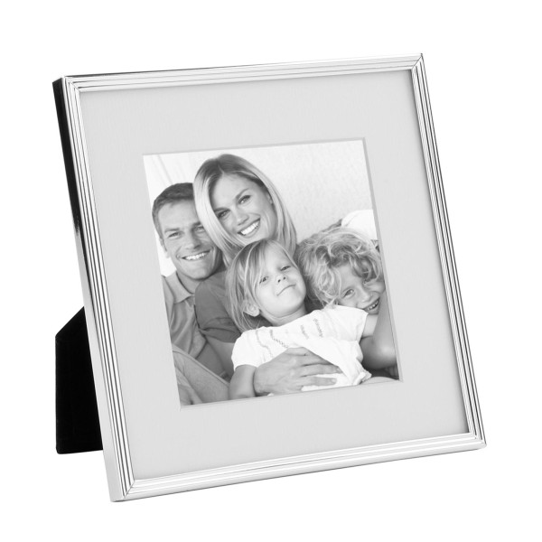 Fink quadratischer Bilderrahmen Fotomaße 10x10 cm versilberter Rahmen - Art.-Nr. 133011
