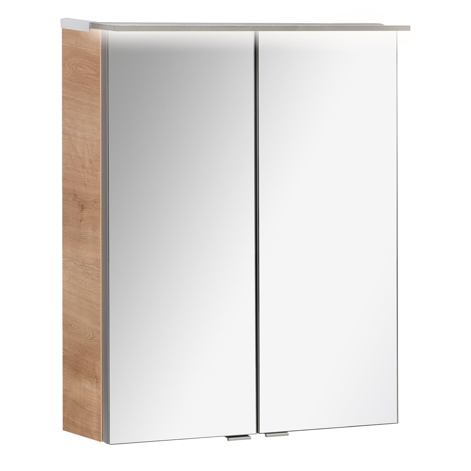 Fackelmann 2-türiger LED Spiegelschrank 60 cm B.Perfekt | MM-ComSale | Spiegelschränke