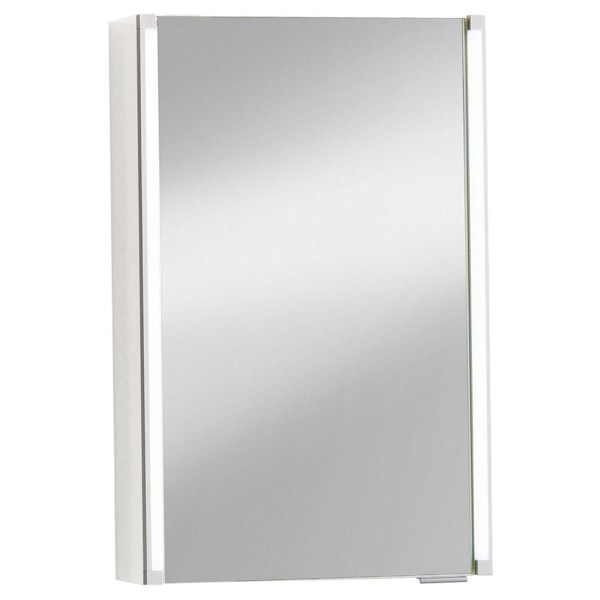 Fackelmann schmaler weißer 1-türiger LED Spiegelschrank 42 cm
