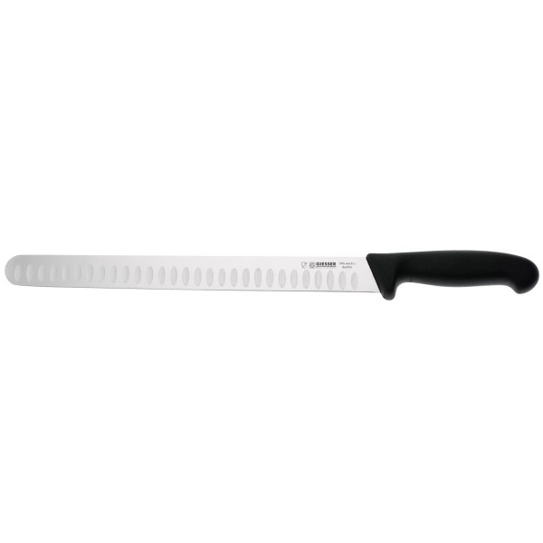 Giesser großes Aufschnittmesser 31 cm schwarz mit gestanzter Kullenschliff-Klinge - Art.-Nr. 7705 wwl 31