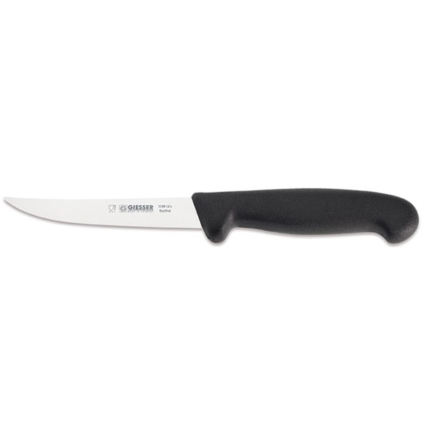 Giesser kurzes Messer für Geflügel 12 cm stabile Klinge & rutschsicherer Griff schwarz - Art.-Nr. 3186 12