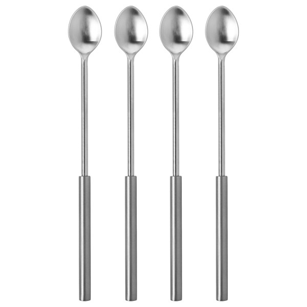 Fink Studio Edelstahl Bar-Löffel Set 4-teilig grau Rührlöffel für Longdrinks & Softdrinks - Art.-Nr. 154244